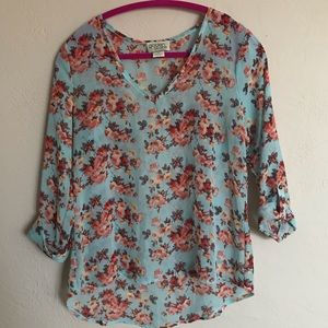 Sheer Floral Blouse
